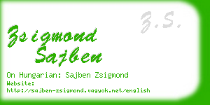 zsigmond sajben business card